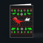 Carte Dinosaur Ugly Christmas Sweater For Adults Kids<br><div class="desc">Dinosaur Ugly Christmas Sweater For Adults Kids</div>