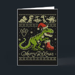 Carte Dinosaur Ugly Christmas Sweater - Funny Christmas<br><div class="desc">Dinosaur Ugly Christmas Sweater - Funny Christmas</div>