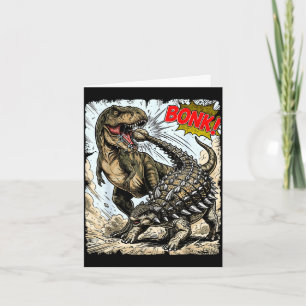 Carte Dinosaure bonk drôle ankylosaure préhistorique din