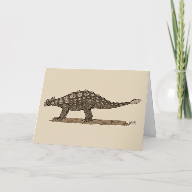 Carte Dinosaure crétacé Ankylosaurus (Devant)