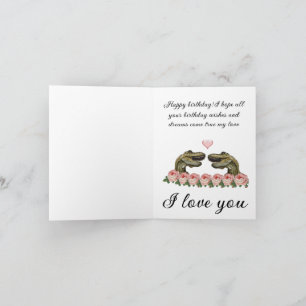 Carte dinosaure d'anniversaire heureux