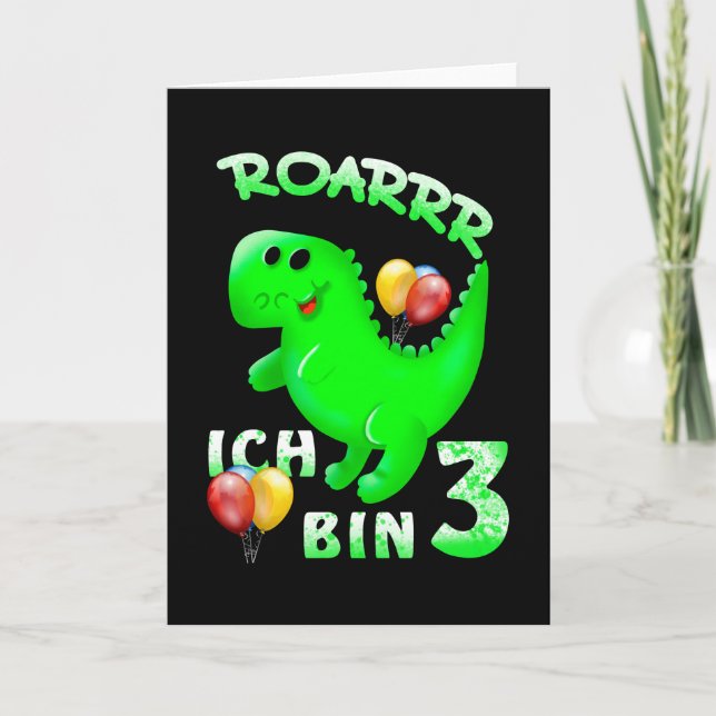 Carte Dinosaure de Birthday (Devant)