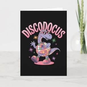 Carte Dinosaure Diplodocus Danse Disco Dino Drôle 70 D