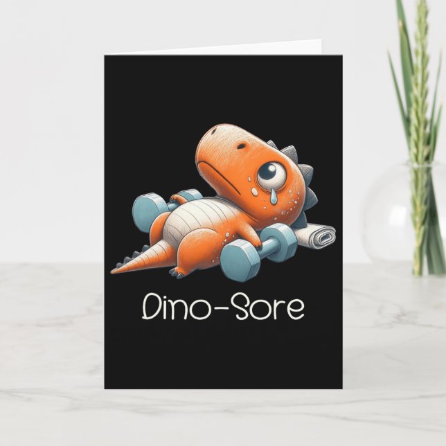Carte Dinosaure drôle d'Halloween testé positif pour la  (Devant)
