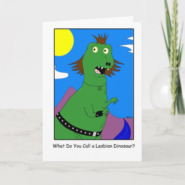 Carte Dinosaure lesbienne (Devant)