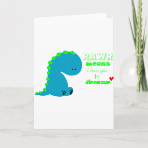 Carte Dinosaure mignon RAWR