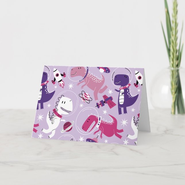 Carte Dinosaures de l'espace, Dinosaures mignons, Étoile (Devant)