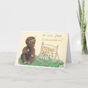 Carte d'inscription - Fille dessinée avec amour