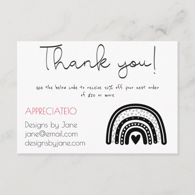 Carte d'insertion Black Rainbow Coupon pour petite (Devant)