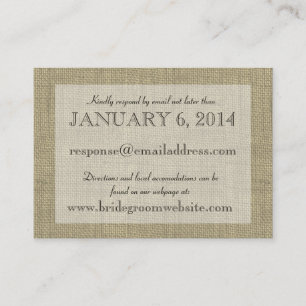 Carte d'insertion d'apparence de Burlap