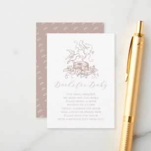 Carte d'insertion de Baby shower rose Rose de nid