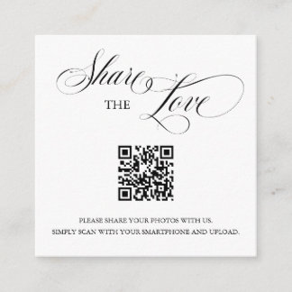 Carte d'insertion de code QR pour partager l'amour