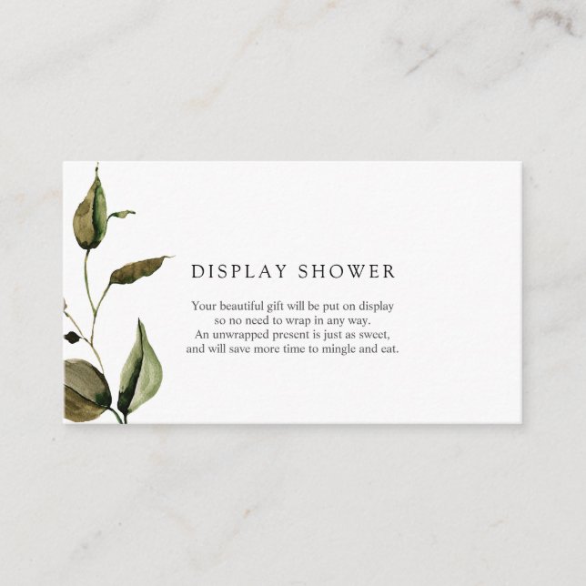 Carte d'insertion de douche d'affichage Baby showe (Devant)