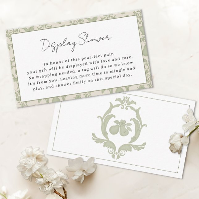 Carte d'insertion de douche d'affichage de poire p (Display Shower Card)