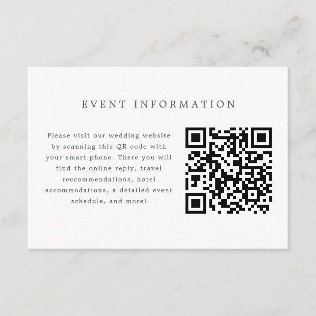 Carte d'insertion de Faire-part de mariage bleu et (Devant)