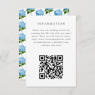 Carte d'insertion de Faire-part de mariage Blue Hy