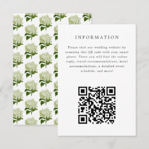 Carte d'insertion de Faire-part de mariage Hydrang