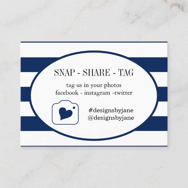 Carte d'insertion de la balise Snap Share Small Bu (Devant)