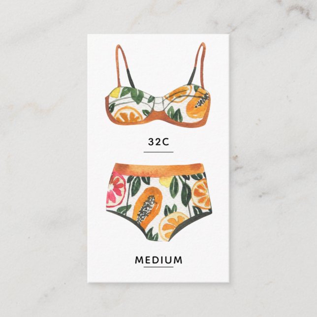 Carte d'insertion de lingerie de plage (Devant)