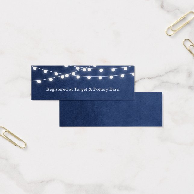 Carte d'insertion de Mariage Marine Blue String Li (Bureau)