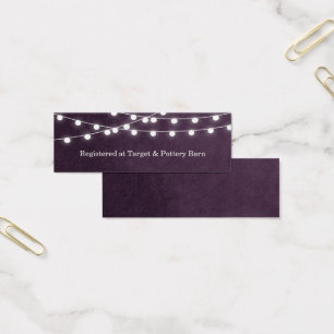 Carte d'insertion de Mariage Plum String Lights