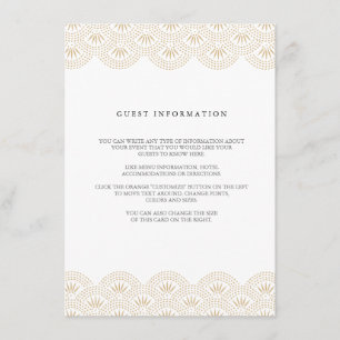 Carte d'insertion Deco Seigaiha Mariage