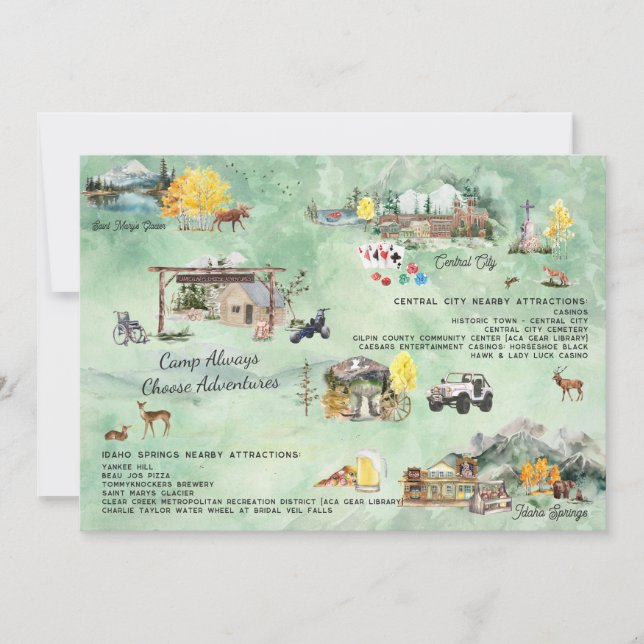 Carte d'insertion des aventures de camp à toujours (Devant)