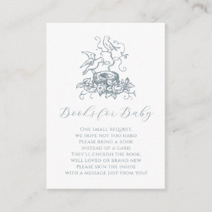 Carte d'insertion du Baby shower bleu Dusty
