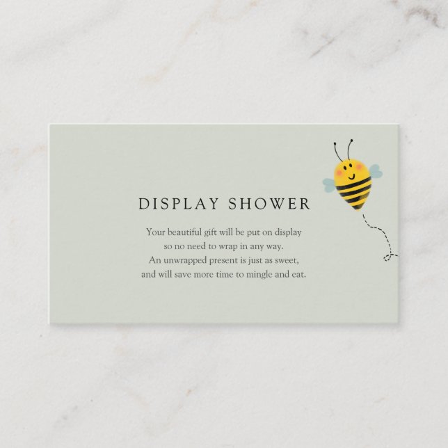 Carte d'insertion du Baby shower d'affichage des a (Devant)