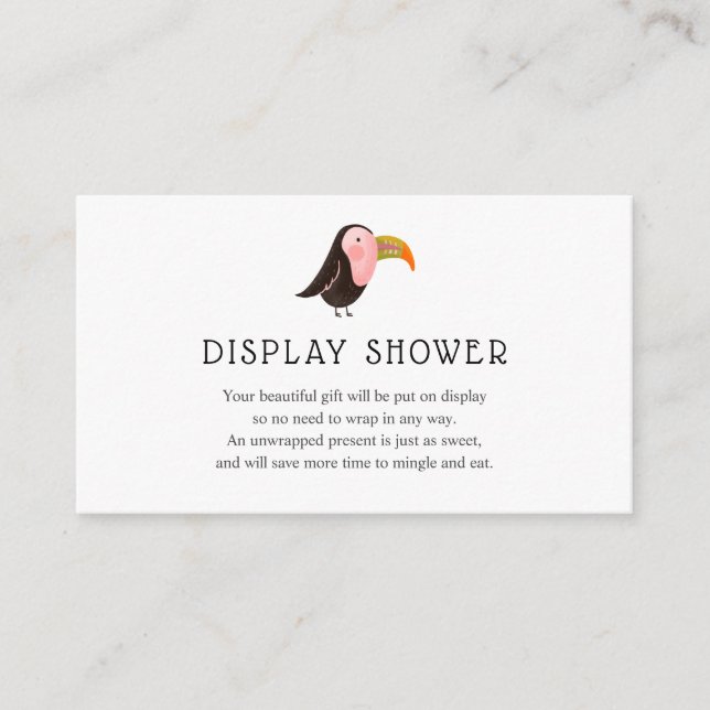 Carte d'insertion du Baby shower d'affichage Jungl (Devant)