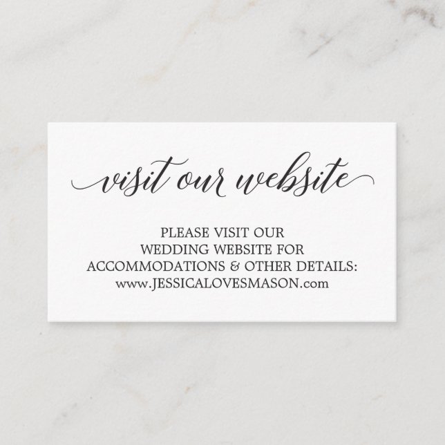 Carte d'insertion du site Web mariage - Script cla (Devant)