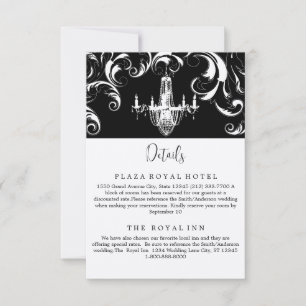 Carte d'insertion élégante noir et blanc Royal Swi