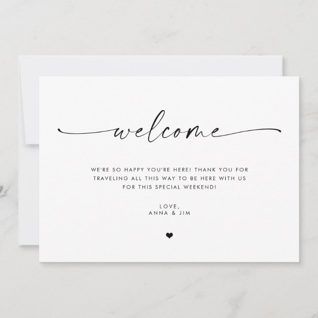 Carte d'insertion minimaliste pour Mariage (Devant)