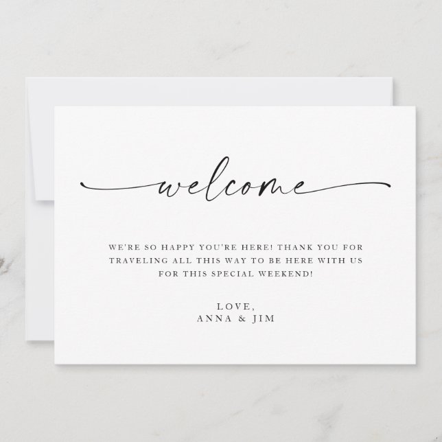 Carte d'insertion minimaliste pour Mariage (Devant)