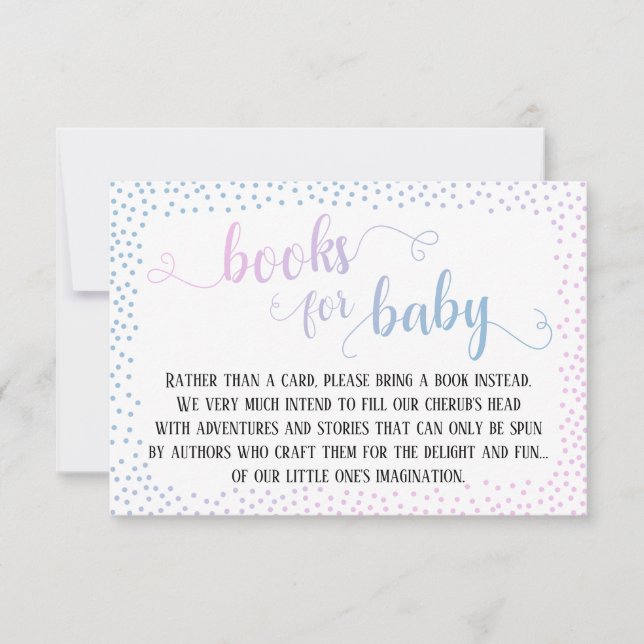 Carte d'insertion pour demande de livre pour bébé  (Devant)