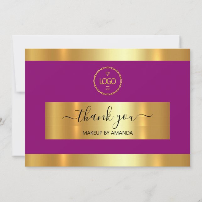 Carte d'insertion professionnelle Gold Rose Merci (Devant)