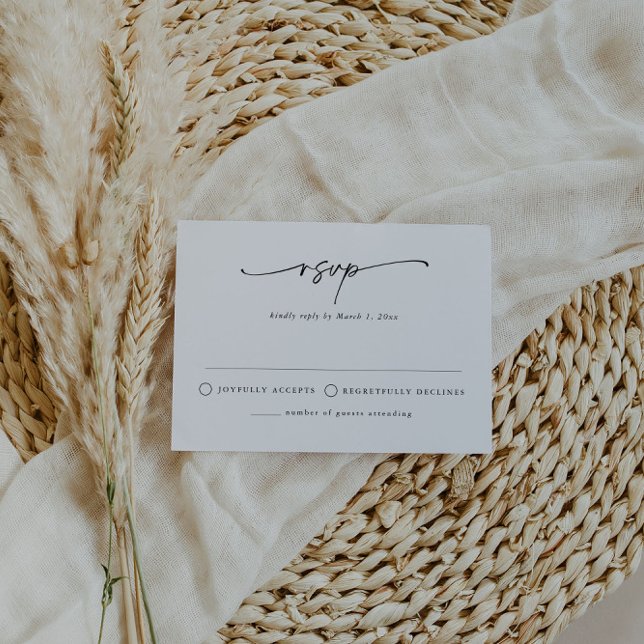 Carte d'insertion simple RSVP minimaliste moderne (Créateur téléchargé)