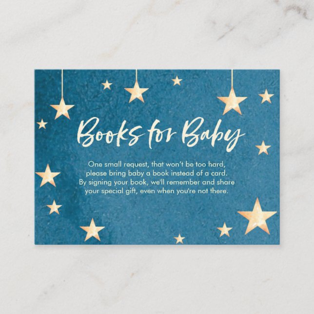 Carte d'insertion Twinkle petit Baby shower étoile (Devant)