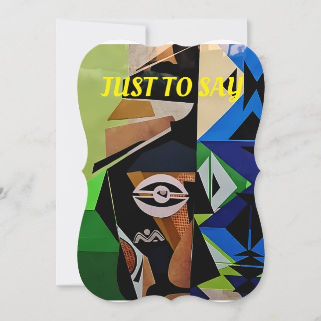 Carte d'inspiration africaine, carte traditionnell (Devant)