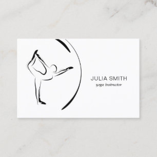 Carte d'instructeur de yoga avec deux poses de