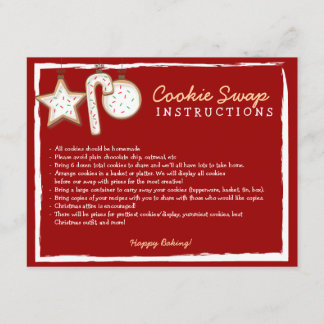 Carte d'instruction d'échange de biscuit - vous