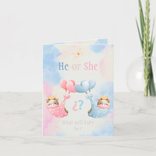 Carte d'intégration de Cute Gender Reveal Invitati