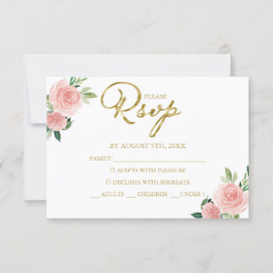 Carte d'intervention florale Blush Quinceanera