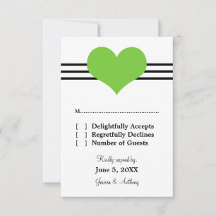 Carte d'intervention Mariage de coeur, verte