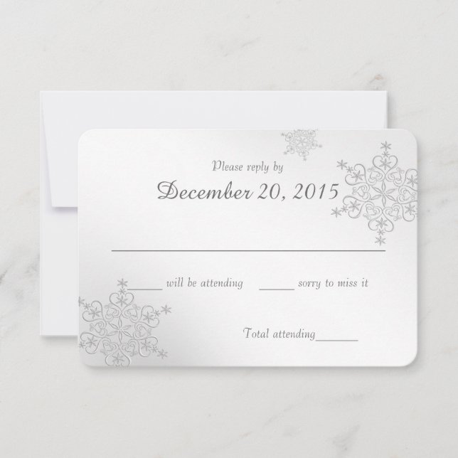 Carte d'intervention Silver Snowflakes (Devant)