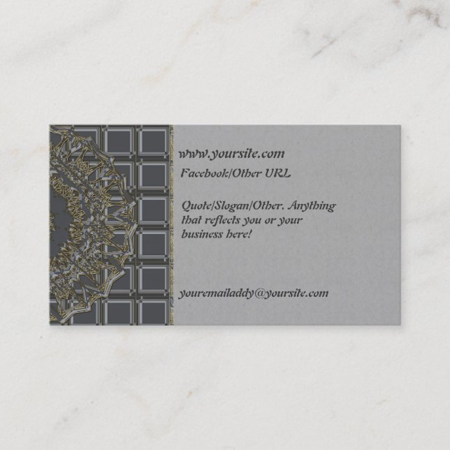 Carte d'introduction en argent Mandala (Devant)