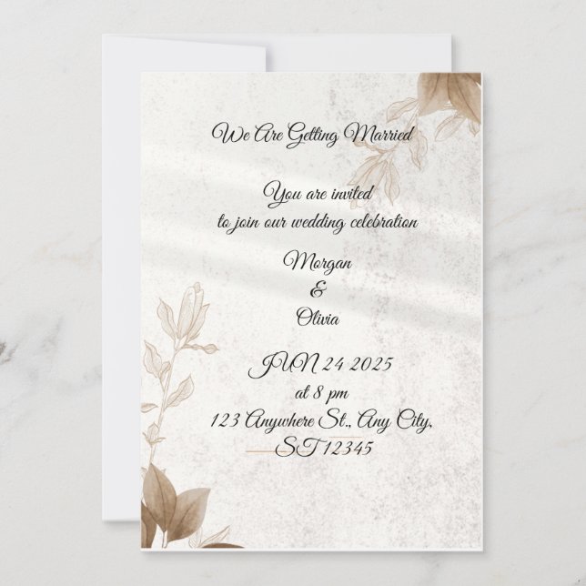 carte d'invitation (Devant)