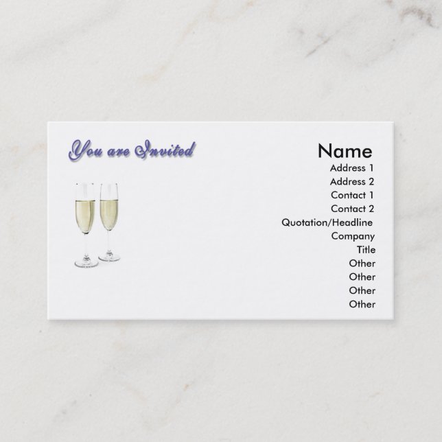 Carte d'invitation (Devant)