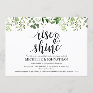 Carte d'invitation à Brunch Mariage de la Poste de