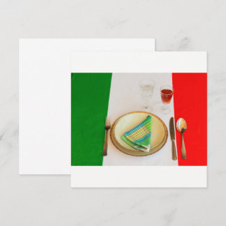 carte    d'invitation à la cuisine italienne